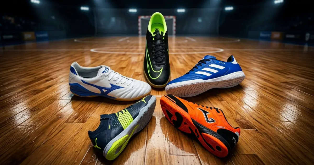 Capa do artigo: As 5 Melhores Chuteiras de Futsal em 2026: Guia Completo e Ranking